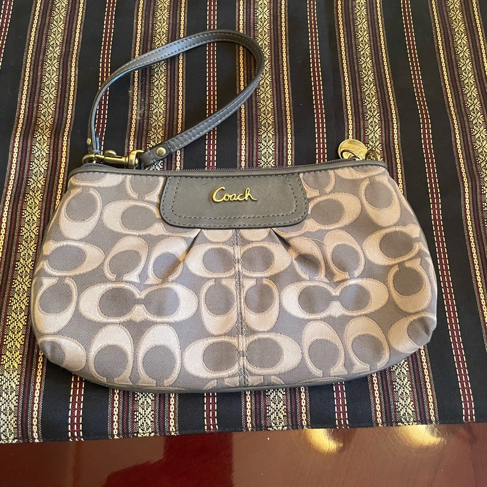 Coach signature wristlet